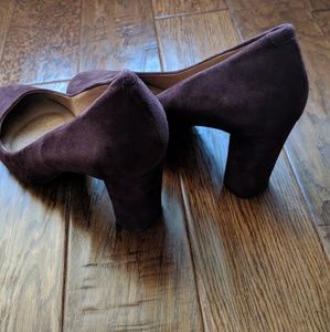 Clarks Indigo Burgundy-Maroon Suede Pumps - Sz 8.5